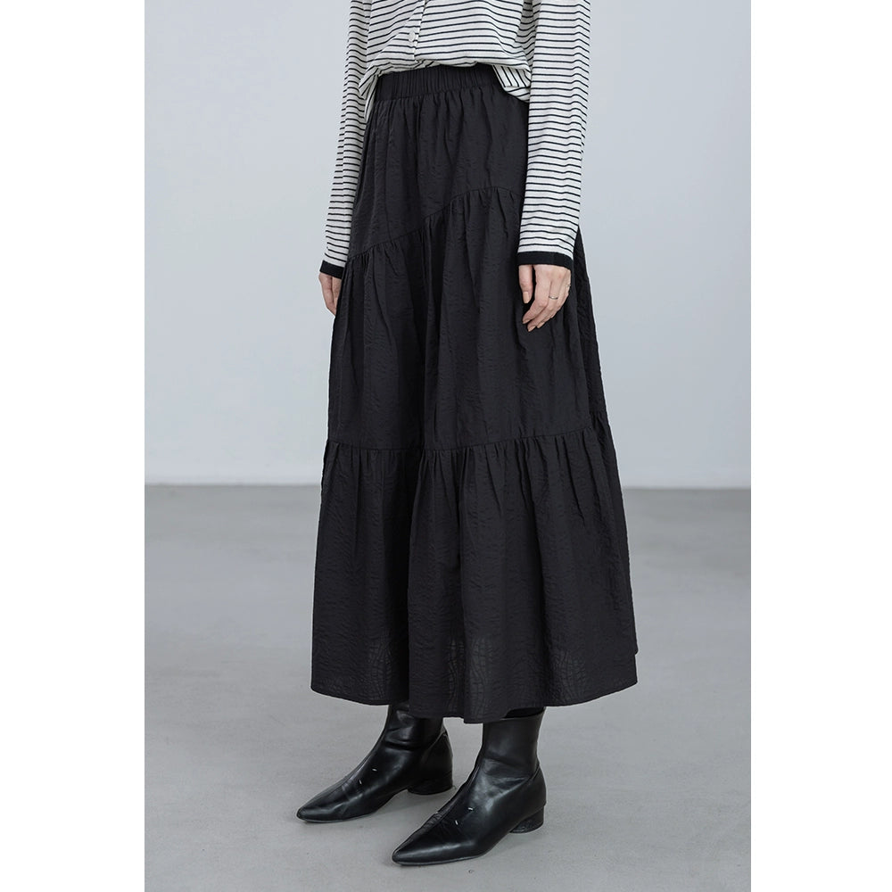 [Oferta especial por tiempo limitado] Falda con textura de nicho "Dusk" para mujer, vestido arrugado con textura de alta gama diseñado 