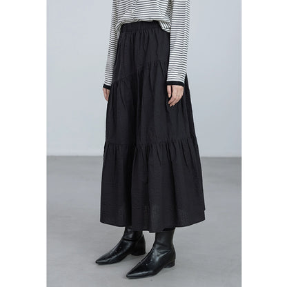 [Oferta especial por tiempo limitado] Falda con textura de nicho "Dusk" para mujer, vestido arrugado con textura de alta gama diseñado 