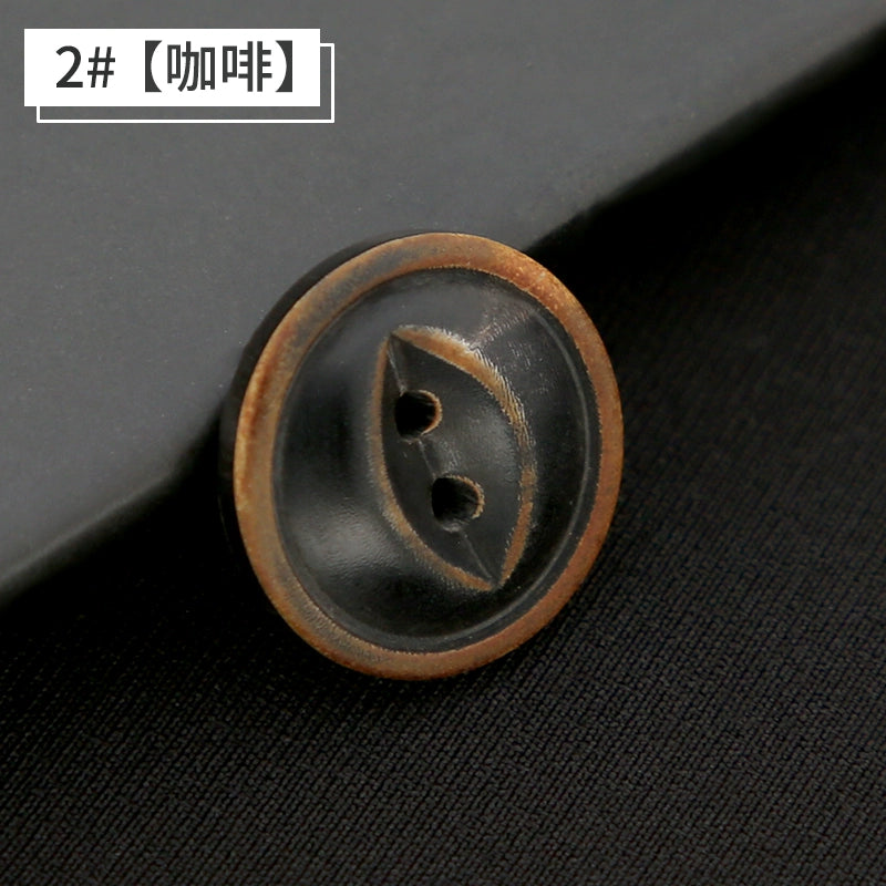 3425★ Botones de cuerno real para trajes de hombre y mujer, trajes, botones de alta gama, ropa, suéteres, accesorios de puños con botones redondos de alta gama