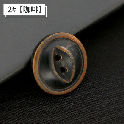3425★ Botones de cuerno real para trajes de hombre y mujer, trajes, botones de alta gama, ropa, suéteres, accesorios de puños con botones redondos de alta gama