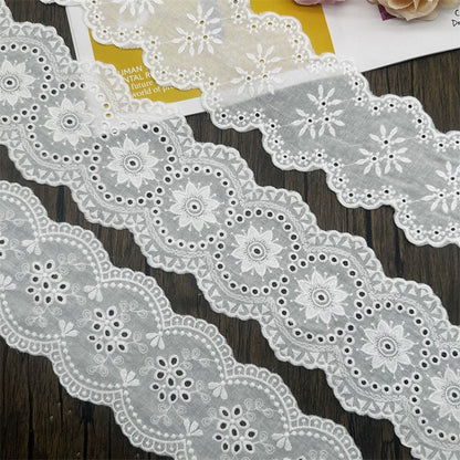 3791 Encaje bordado de alta calidad, tela de encaje hueco, accesorios de bricolaje hechos a mano, ropa de encaje, encaje de algodón puro, accesorios de encaje