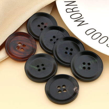 3420★  New, round black clothes decorative buttons men's and women's trench coats, sweaters, high-end versatile buttons, fashion buttons