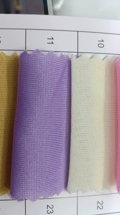 3905 Tejido elástico de verano, tejido fino de punto, forro de falda, tejido de imprimación absorbente de sudor, tejido de punto de una sola cara de alta elasticidad 8031
