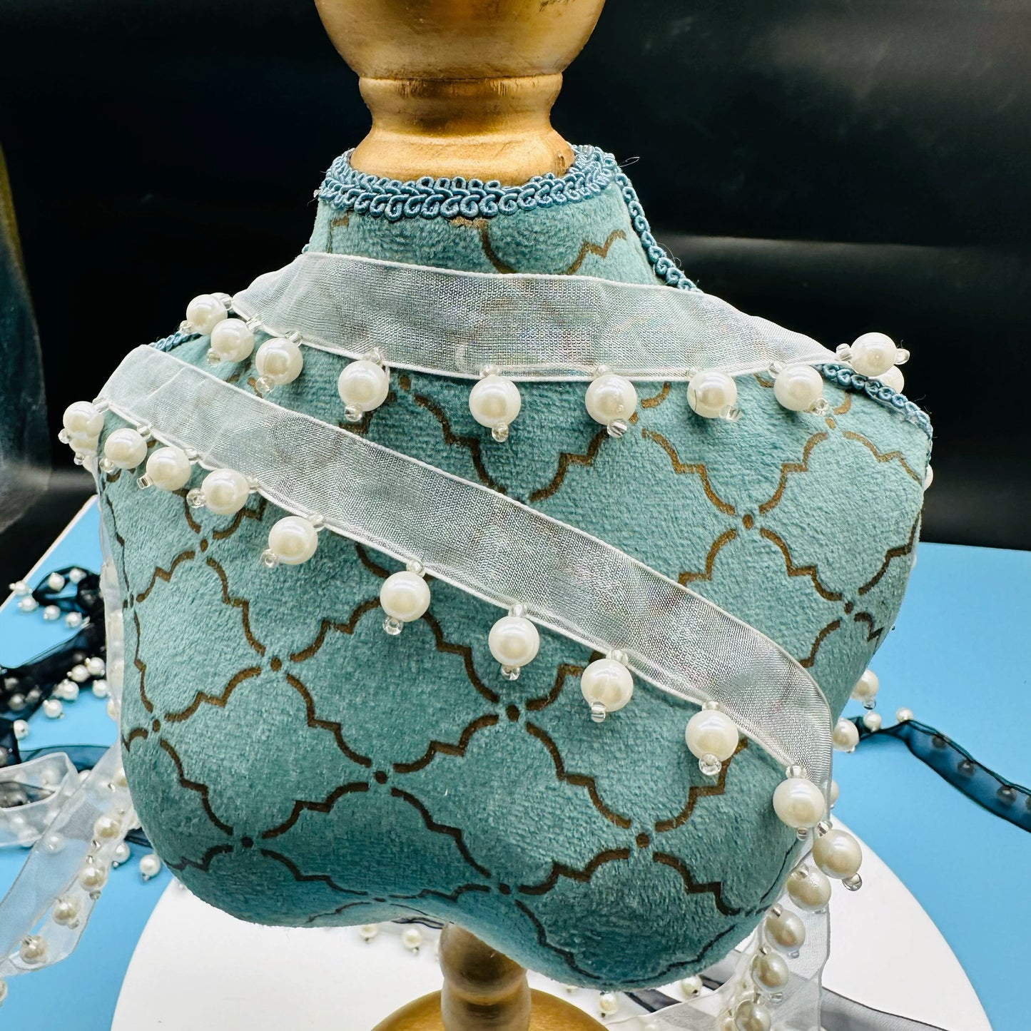 3734★ Colgante Borla Perla Encaje Accesorios Cortina Falda Accesorios Ropa Textiles para el hogar DIY Accesorios Hechos a mano Decoración de ropa