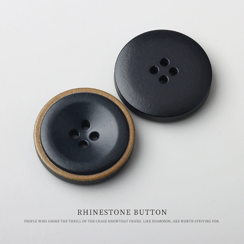 3247★  Burnt edge resin recycled buttons Versatile high-end coat trench coat buttons Vintage suit jacket sweater four-eye buttons