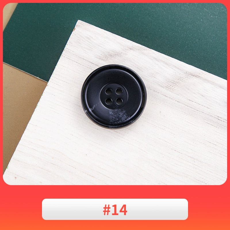 3443★ Botón redondo de resina versátil, botón de abrigo de lana, botón de gabardina para mujer, botón de pantalón de traje para hombre