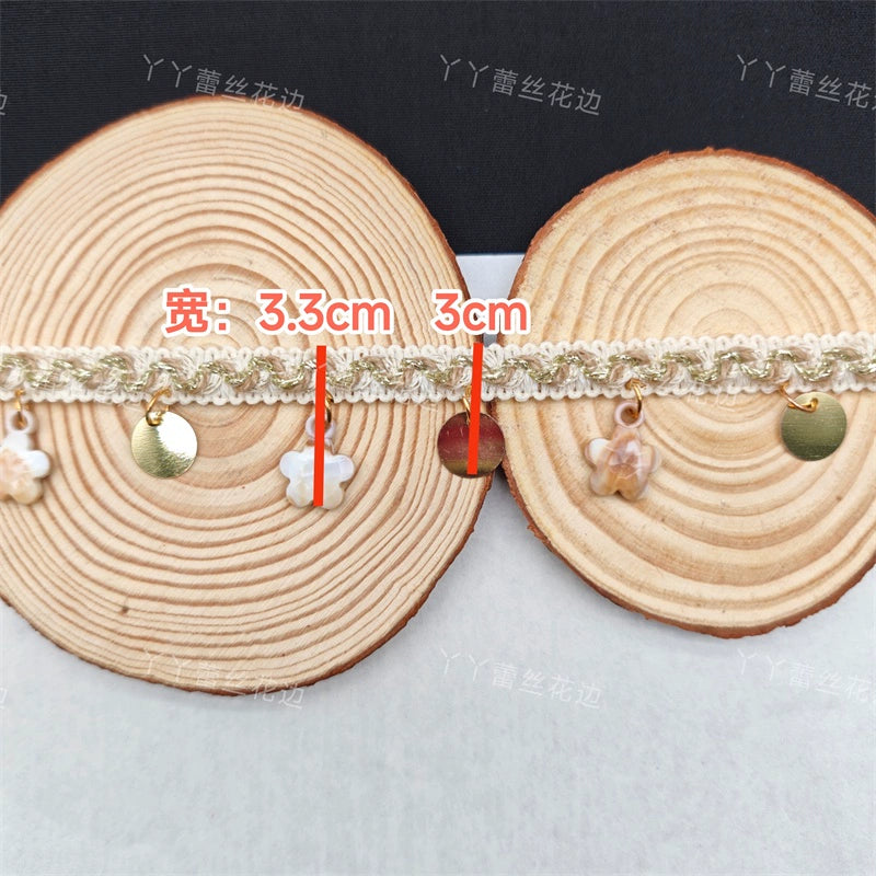 3705 Nuevos accesorios de ropa hechos a mano con cuentas de encaje de imitación de concha colgante joyería DIY Xiaoxiangfeng ropa Hanfu accesorios