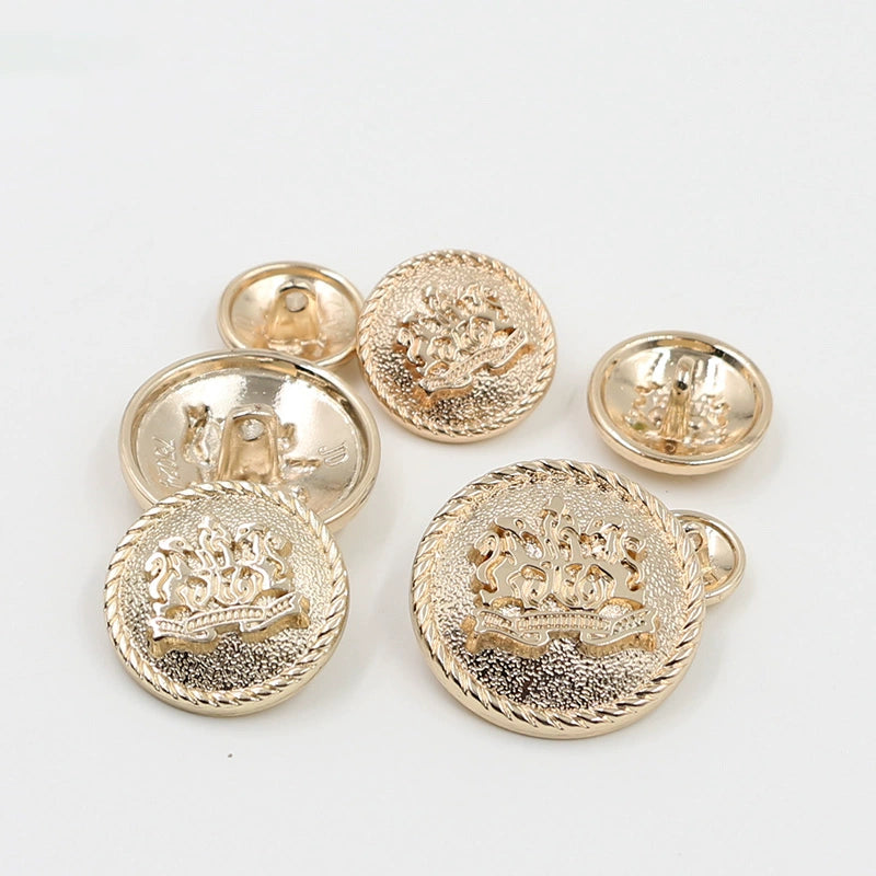 3433★ Botones de metal versátiles para camisas, ropa, tops, blazers, gabardinas, pantalones para hombres y mujeres, botones dorados
