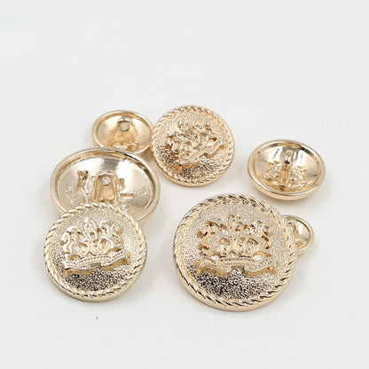 3433★ Botones de metal versátiles para camisas, ropa, tops, blazers, gabardinas, pantalones para hombres y mujeres, botones dorados
