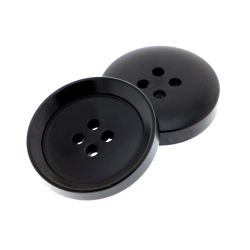 3445★ Botones redondos negros para abrigos, botones para chaquetas de traje para hombres y mujeres, accesorios versátiles para gabardinas y botones superiores.
