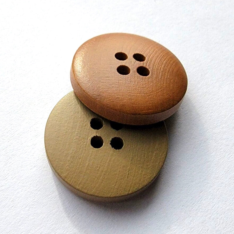 3424★ Botones redondos de madera color caqui para ropa de hombre y mujer, traje, suéter, cárdigan, botones pequeños hechos a mano DIY