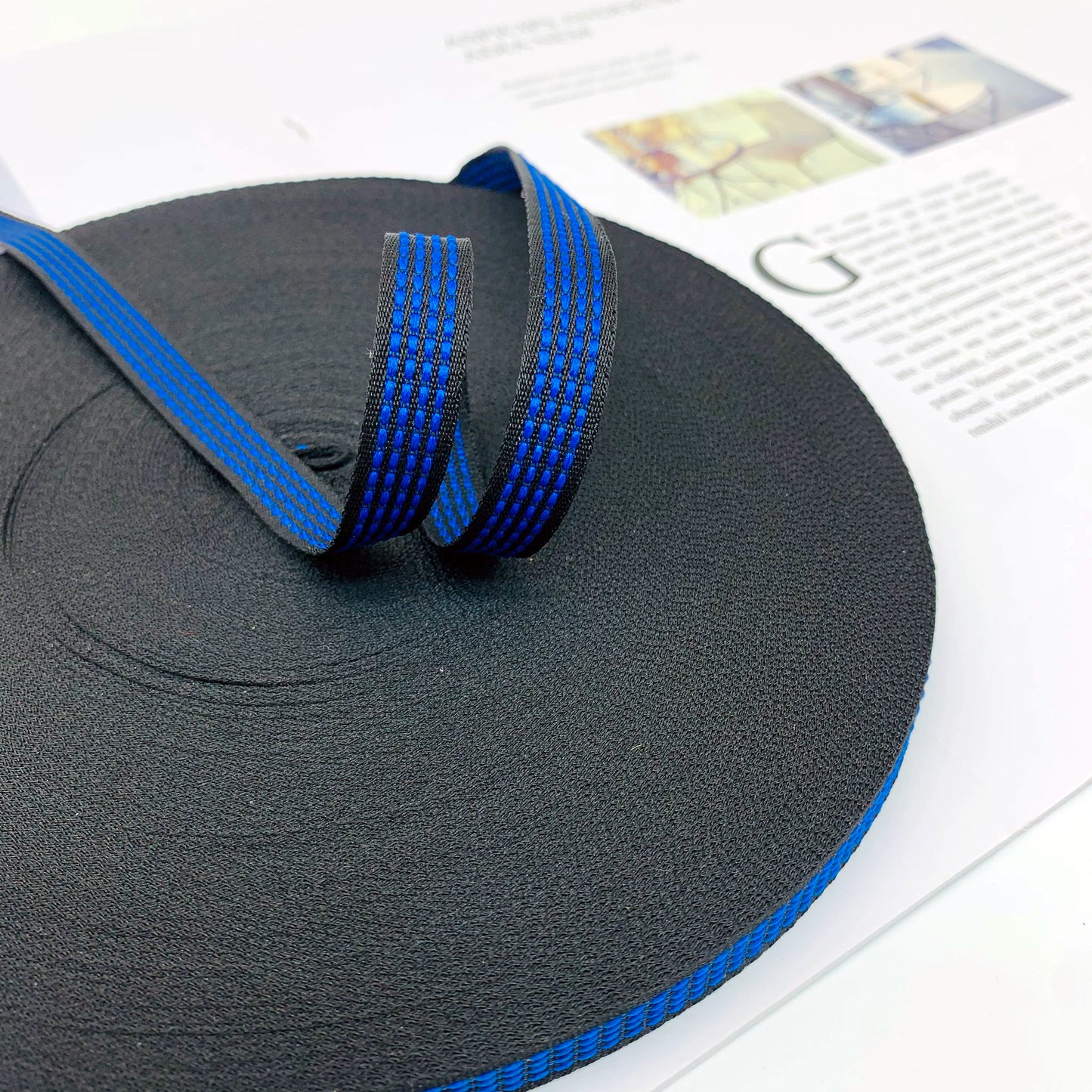 Cinta de punto de salto de 1 cm con rayas de color, cinta de ribete para ropa, cinta de prensado para bordes, cinta de jacquard, accesorios para ropa