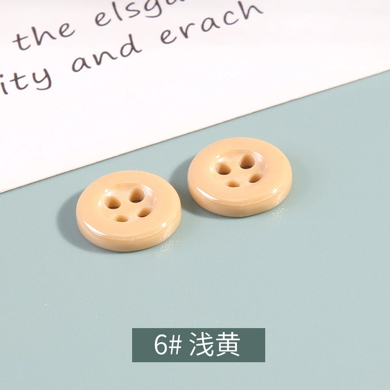 3337★  Four-eye round ceramic button men's and women's shirts cardigan cuffs neckline high-end buttons children's clothes button accessories