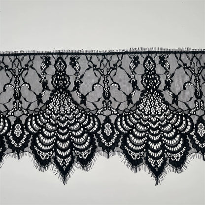 Tissu en dentelle à cils unilatérale en fil pressé, largeur 3766, 27 cm, pour jupe de femme, accessoires pour la maison