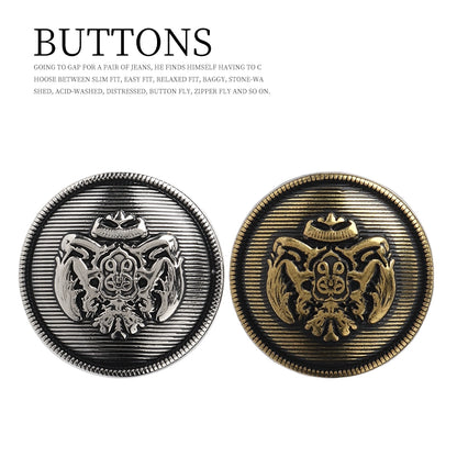 3253★  High-end button men's and women's trench coats, versatile suit coats, ancient silver buttons, retro bronze metal buttons
