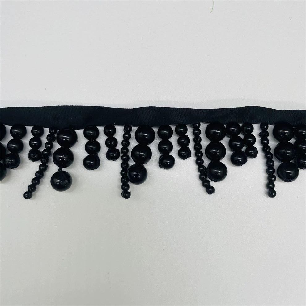 Accesorios de encaje de perlas de alta calidad de 3689 cm de ancho, con flecos, hechos a mano, para decoración de ropa, pequeños accesorios fragantes, falda DIY