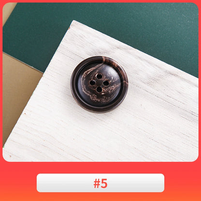 3443★ Botón redondo de resina versátil, botón de abrigo de lana, botón de gabardina para mujer, botón de pantalón de traje para hombre