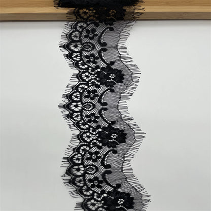 3763 Tres metros de largo y 8 cm de ancho, pestañas finas, encaje, accesorios de encaje hechos a mano, ropa de bricolaje, dobladillo de falda, cinturón decorativo