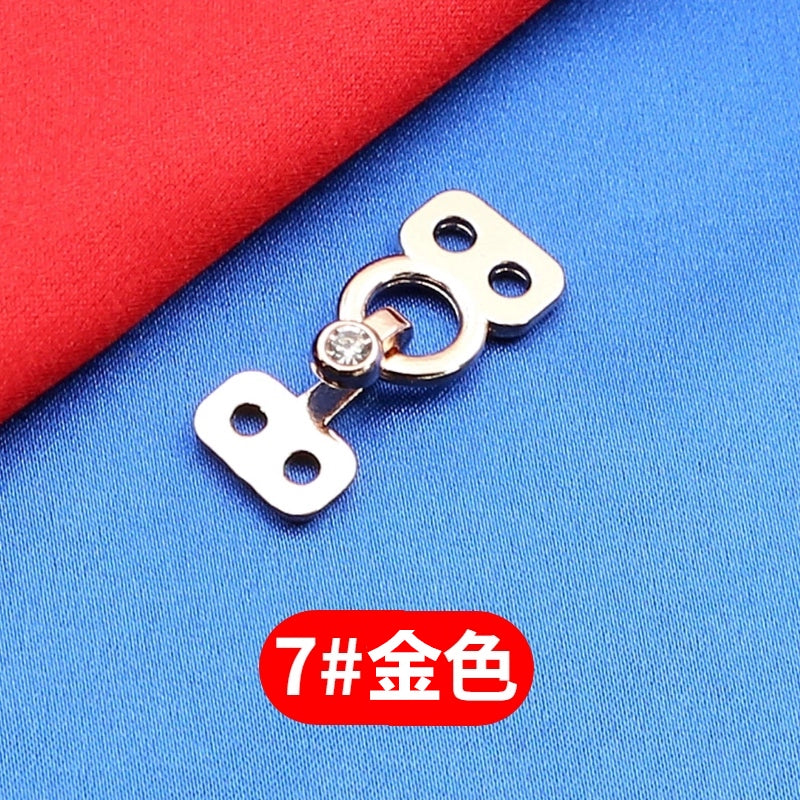 3509★ Botones de visón de metal, ganchos de hebilla, hebillas ocultas, hebillas colgantes, hebillas de cuello de estilo, botones de ropa de abrigo de piel de alta gama