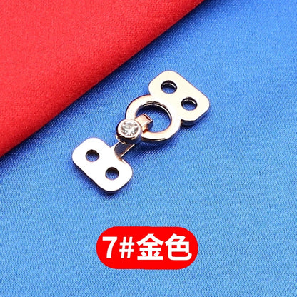 3509★ Botones de visón de metal, ganchos de hebilla, hebillas ocultas, hebillas colgantes, hebillas de cuello de estilo, botones de ropa de abrigo de piel de alta gama