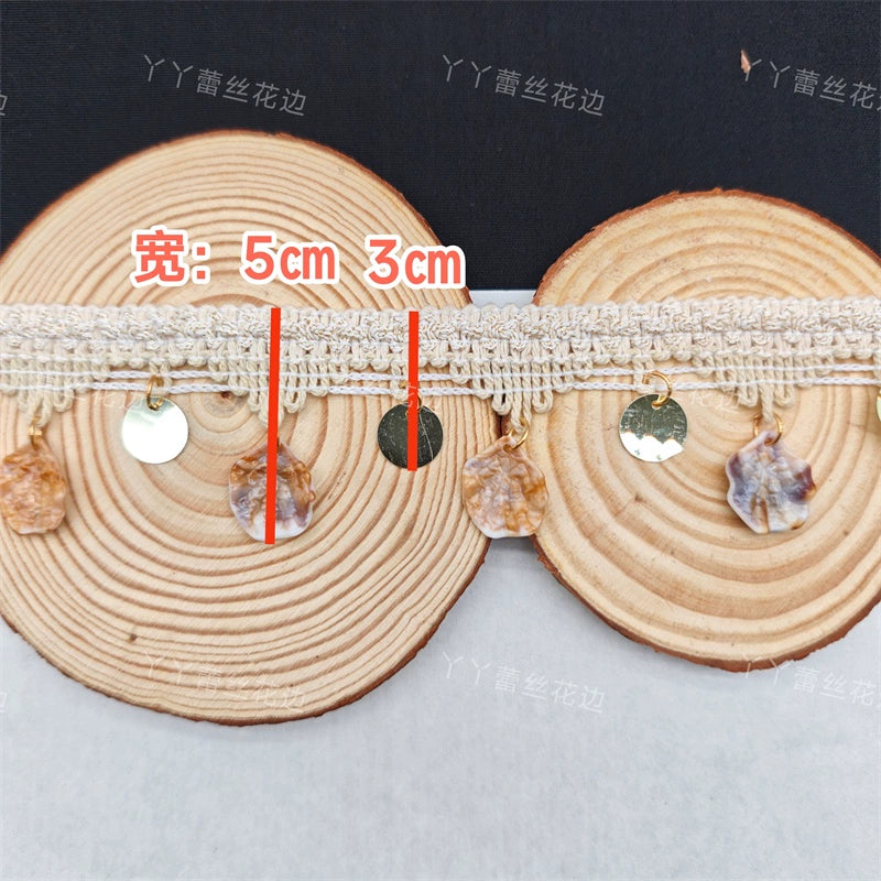3705 Nuevos accesorios de ropa hechos a mano con cuentas de encaje de imitación de concha colgante joyería DIY Xiaoxiangfeng ropa Hanfu accesorios