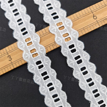 3783 Venta caliente de accesorios de moda hechos a mano DIY materiales de costura de algodón escalera bordado encaje ropa falda tela decorativa