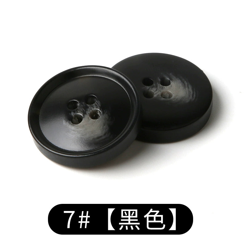 3450★ Accesorios de ropa versátiles Botón de abrigo de resina redondo Botón superior de chaqueta de gabardina Botones de traje negro para hombres y mujeres