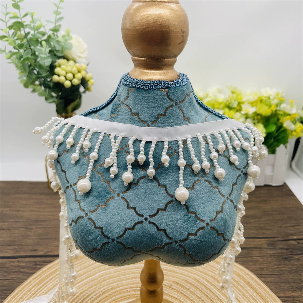 Cinturón de hanfu con flecos de perlas, cadena, tocado, colgante, accesorios de decoración de ropa, 3688 cm de ancho, hecho a mano