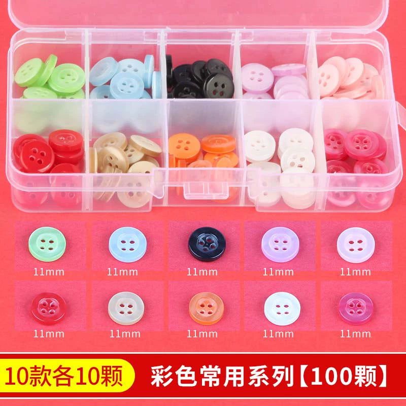 3358★  Versatile shirt buttons round transparent black and white buttons men's and women's shirts shirt cardigan polo shirt colored buttons