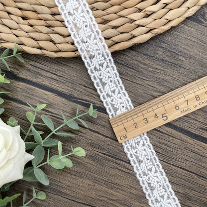 3813 Exportación de accesorios de encaje bordado de hilo de algodón de malla bilateral, material de costura a mano DIY, encaje con decoración