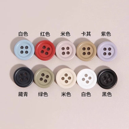 3371★  Four-eye round clothes decorative buttons jacket shirt cardigan shirt buttons high-end fashion top button accessories