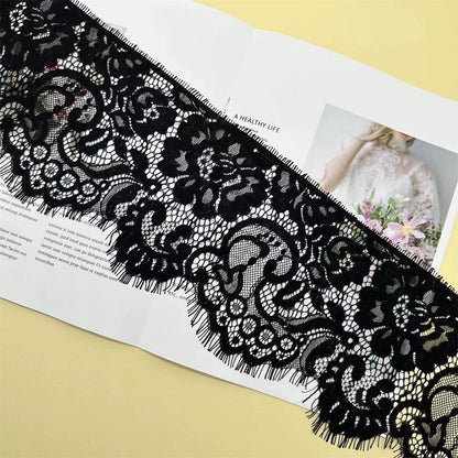 3757 Línea de hueso unilateral de alta calidad, encaje de pestañas, vestido de novia DIY, accesorios de empalme de decoración del hogar, ancho 15 CM