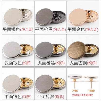 3411★  Metal high-end clothes clothing mother and child buttons jacket hidden buttons round coat down jacket buttons buttons buttons buttons