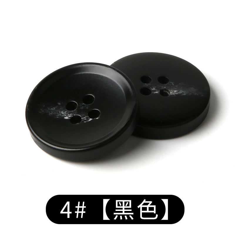 3450★ Accesorios de ropa versátiles Botón de abrigo de resina redondo Botón superior de chaqueta de gabardina Botones de traje negro para hombres y mujeres