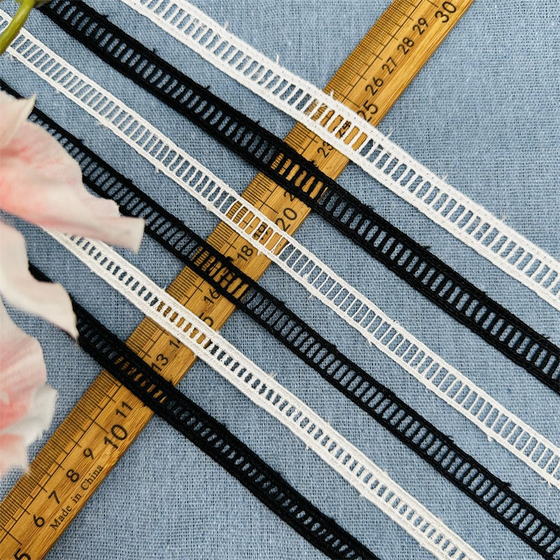 3676 Exquisito encaje bordado de escalera soluble en agua de seda de leche, accesorios de encaje decorativos para empalme de ropa Lolita DIY