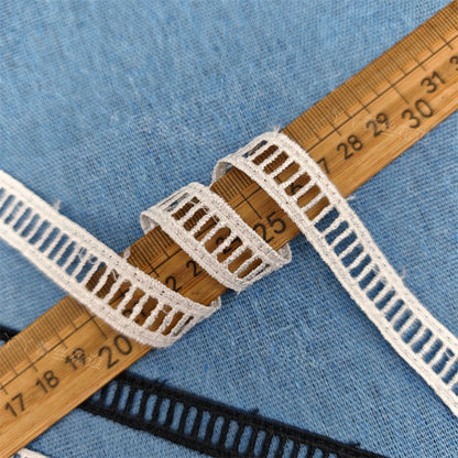 3676 Exquisito encaje bordado de escalera soluble en agua de seda de leche, accesorios de encaje decorativos para empalme de ropa Lolita DIY