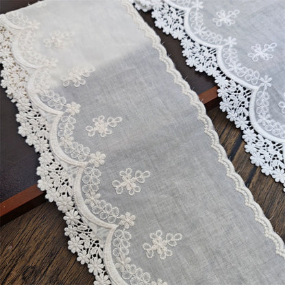 Encaje bordado con borde de algodón de alta calidad, 3784 cm de ancho y 14 cm de ancho, para ropa de bebé, falda, empalme de cortina para el hogar, accesorios de empalme