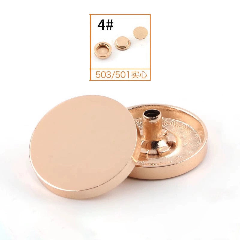 3411★  Metal high-end clothes clothing mother and child buttons jacket hidden buttons round coat down jacket buttons buttons buttons buttons