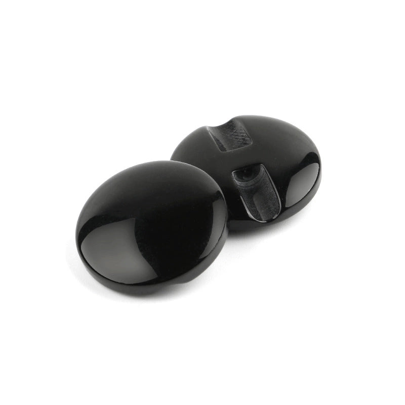 3454★ Botones redondos negros de alta gama para abrigo de cachemira, suéter, chaqueta de lana, ropa de mujer versátil, botones decorativos de resina