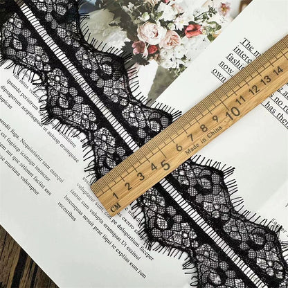 3760 Exquisito tul de exportación de borde simple y doble, accesorios de encaje para pestañas, ropa de bricolaje, cuello, borde, falda, manga, material