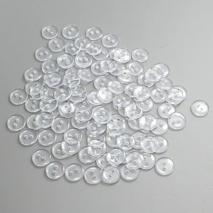 3496★ Paquete completo de botones Botón transparente de dos ojales, cuatro ojales, camisa de pan Botones de camisa de cuello de suéter Botones inferiores de ropa Botones de almohadilla Botones pequeños