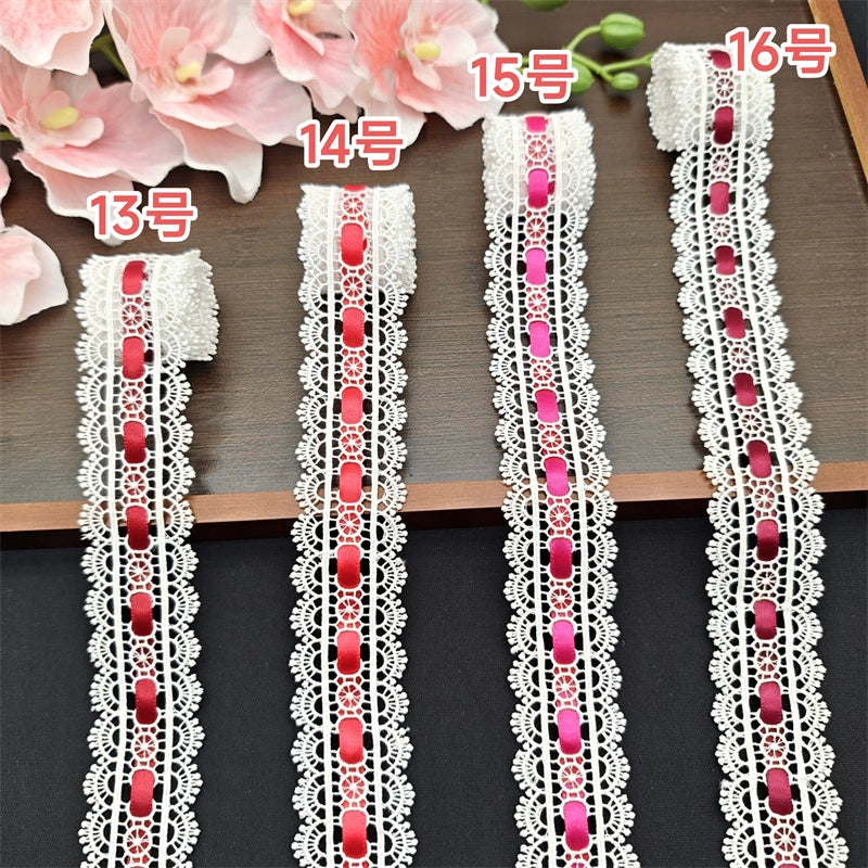 3554★ ancho 3,5 cm con cinta de encaje soluble en agua accesorios de encaje hechos a mano DIY Lolita ropa de bebé accesorios para el cabello accesorios de ropa