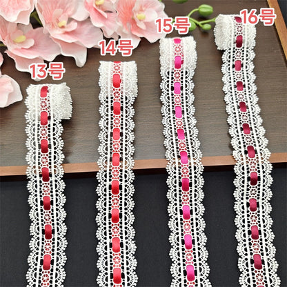 3554★ ancho 3,5 cm con cinta de encaje soluble en agua accesorios de encaje hechos a mano DIY Lolita ropa de bebé accesorios para el cabello accesorios de ropa