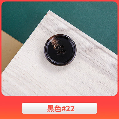 3444★ Gabardina negra con botones redondos para hombre, traje de pantalón, botones versátiles para mujer, ropa de traje