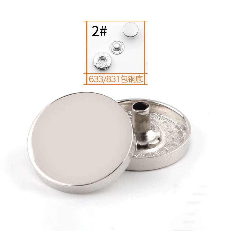 3411★  Metal high-end clothes clothing mother and child buttons jacket hidden buttons round coat down jacket buttons buttons buttons buttons