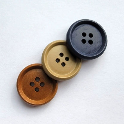 3424★ Botones redondos de madera color caqui para ropa de hombre y mujer, traje, suéter, cárdigan, botones pequeños hechos a mano DIY