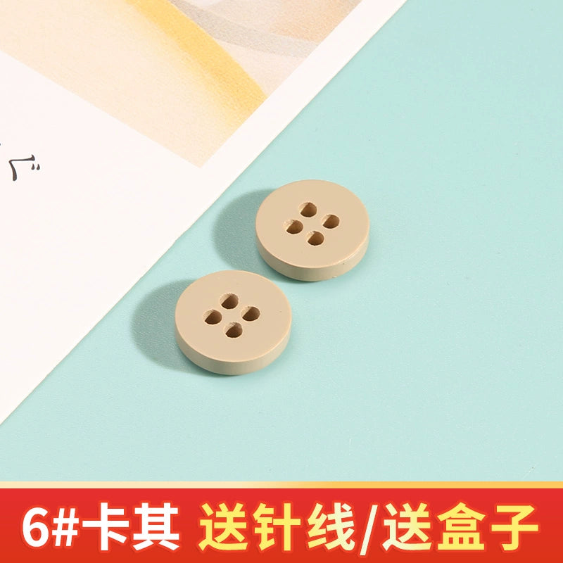 3330★  Shirt Resin Round Button Color Shirt Cardigan Versatile Buttons High-end Men's and Women's Clothes Cuffs Neckline Buttons