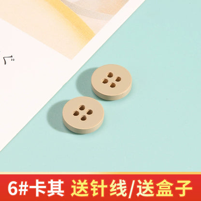 3330★  Shirt Resin Round Button Color Shirt Cardigan Versatile Buttons High-end Men's and Women's Clothes Cuffs Neckline Buttons