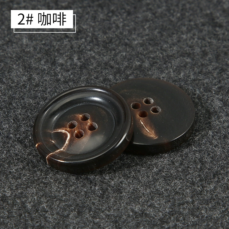 3421★  Real horn buttons for men's and women's suits, suits, buttons, pants, round high-end button accessories, clothes, coats, decoration