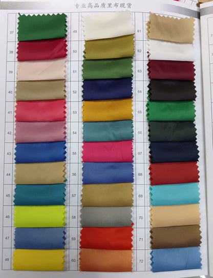 3902 Shumei forro de seda forro de sarga forro de traje abrigo gabardina ropa de mujer primavera verano otoño invierno ropa forro 8003